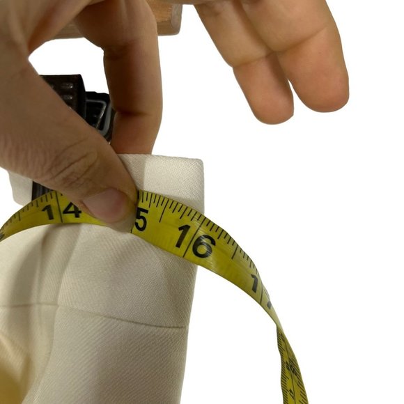 Vintage 70s Levis for Gals Off White Polyester High Rise Wide Leg Pants Size 12 - Picture 9 of 15